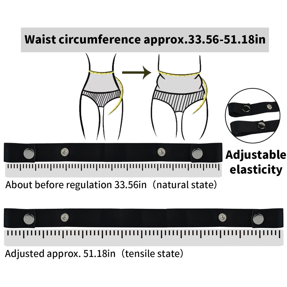 Discreet Flat Chastity Cage with Metal Catheter and Nylon Belt - Black