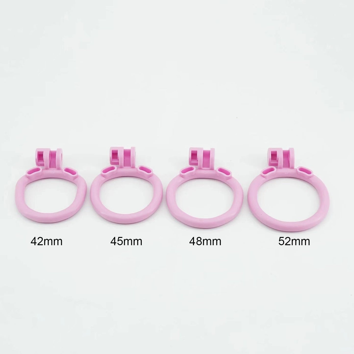 Plastic Small Inverted Chastity Cage with 4  Base Rings