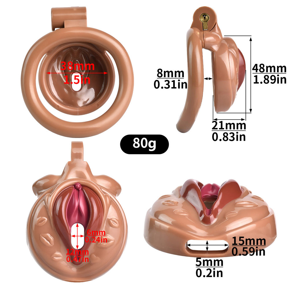 Realistic Pussy Chastity Cage For Sissy