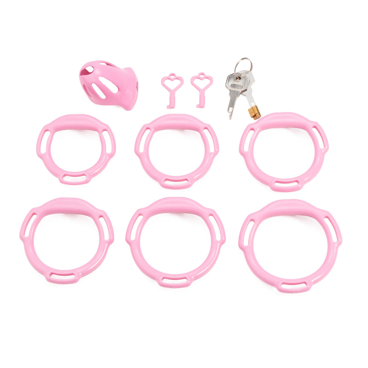 Oval ventilated cage configuration 2 and included accessories