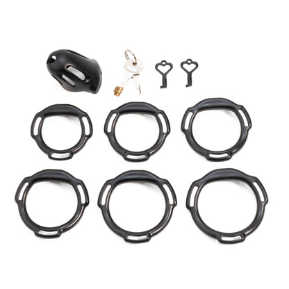 Oval ventilated cage configuration 12 and included accessories