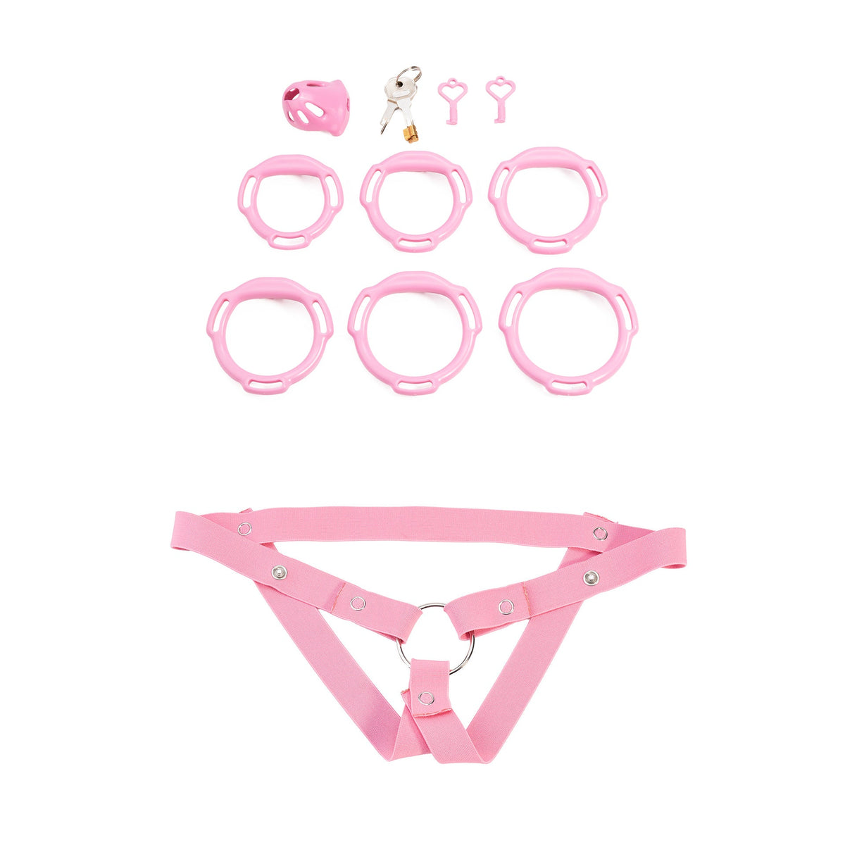 Oval ventilated cage configuration 13 and included accessories