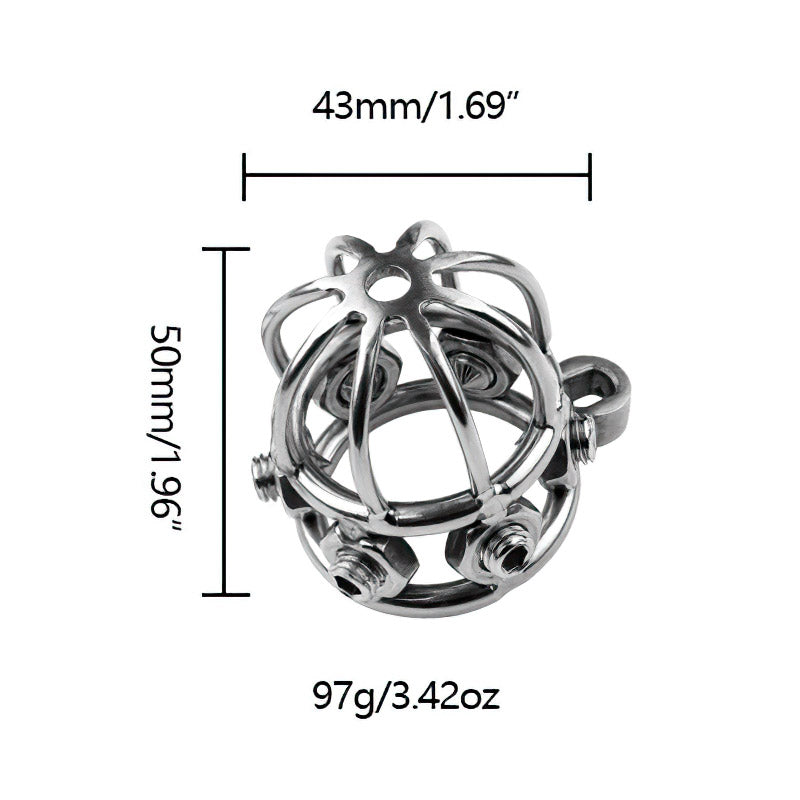 Painful Chastity Cage (3 Rings)