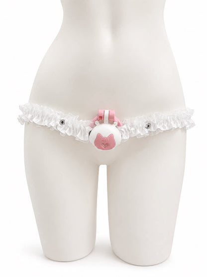 Patterned Elastic Chastity Support Strap