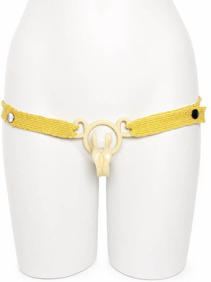Patterned Elastic Chastity Support Strap