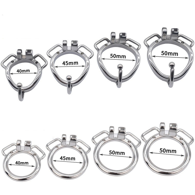 Breathable Metal Negative Inverted Chastity Cage with PU Strap