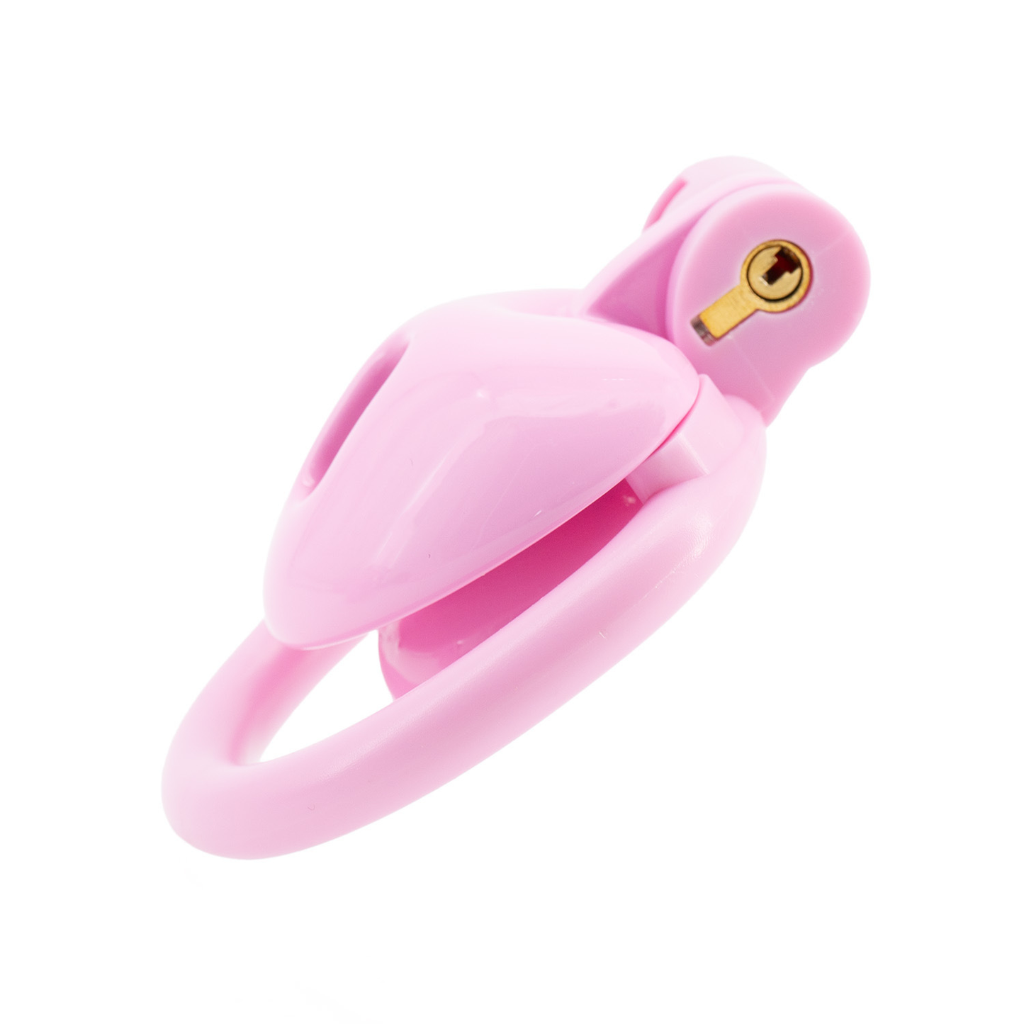 Cute Heart-Shaped Chastity Cage – Inverted & Flat (Pink or Black)