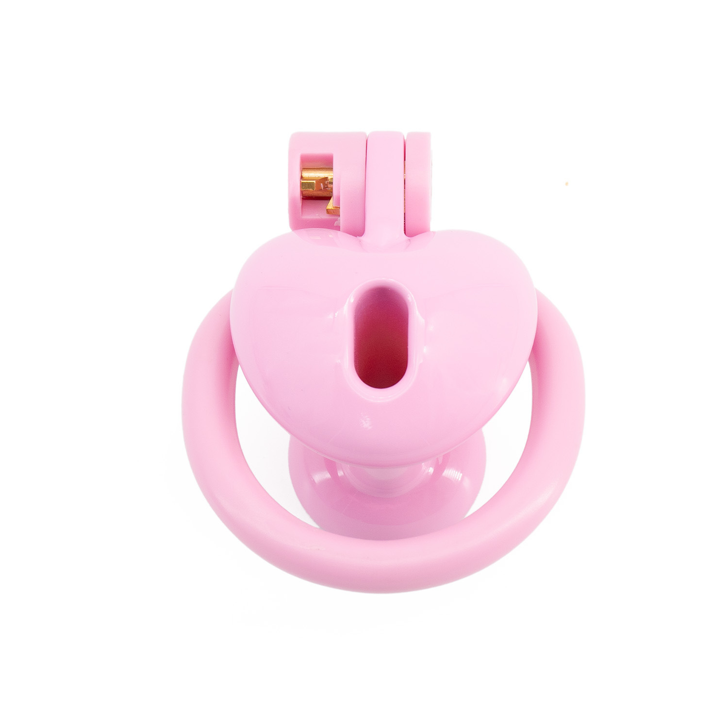 Cute Heart-Shaped Chastity Cage – Inverted & Flat (Pink or Black)