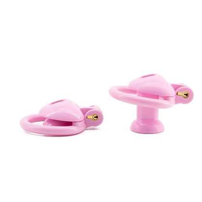 Cute Heart-Shaped Chastity Cage – Inverted & Flat (Pink or Black)