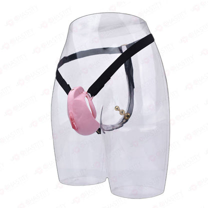 Pussy Cock Cage With Wearable Butt Plug