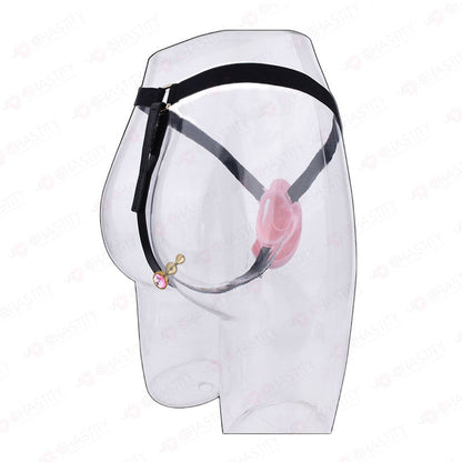 Pussy Cock Cage With Wearable Butt Plug