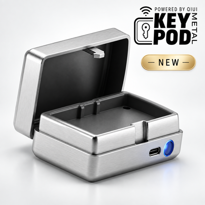 QIUI Remote Unlock Key Box – App-Controlled Metal Key Pod