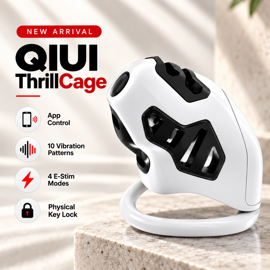 QIUI ThrillCage App-Controlled E-Stim Chastity Cage