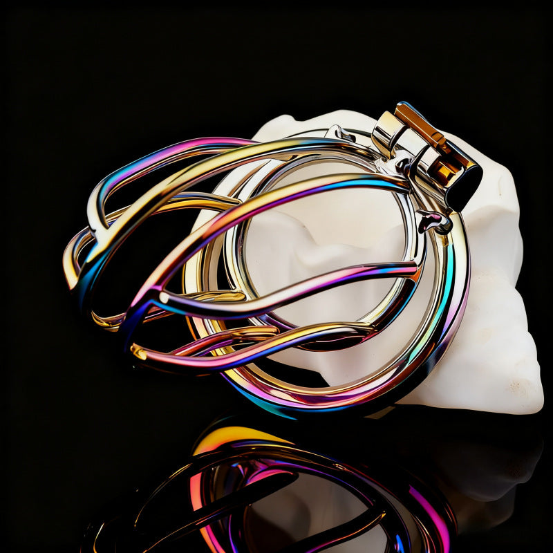Rainbow Small Banana Chastity Cage 1
