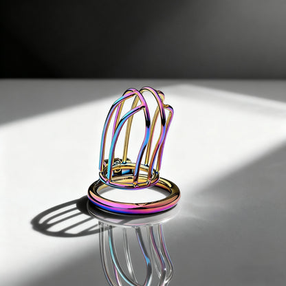 Rainbow Small Banana Chastity Cage 8