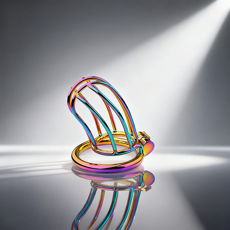 Rainbow Small Banana Chastity Cage 3
