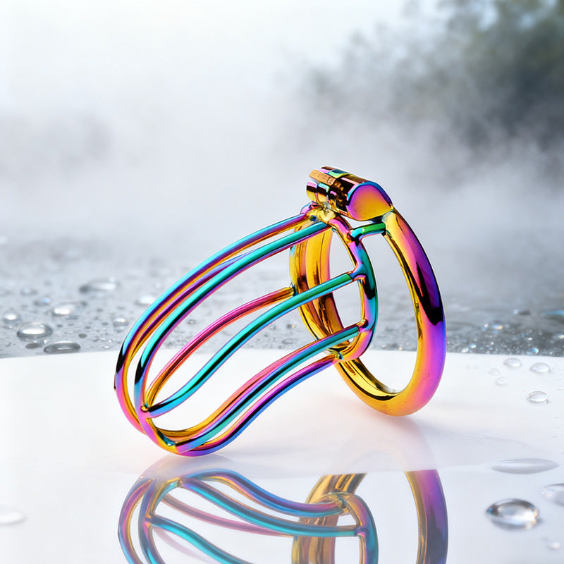 Rainbow Small Banana Chastity Cage 2