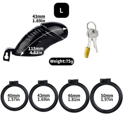 3D Printed Realistic Black Cock Cage Penis Sleeve