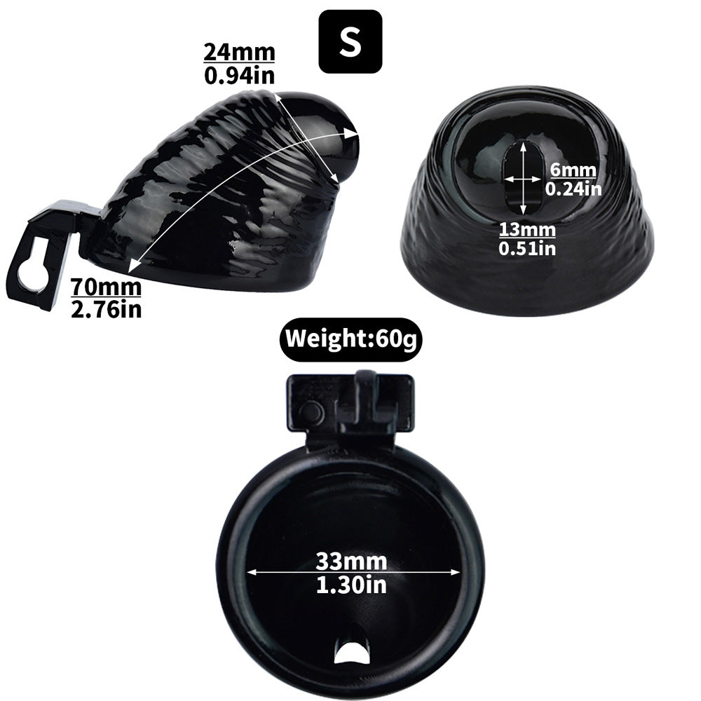 3D Printed Realistic Black Cock Cage Penis Sleeve