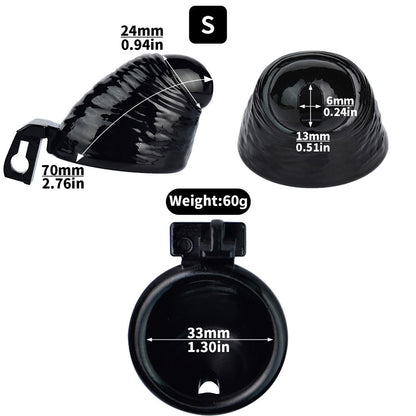 3D Printed Realistic Black Cock Cage Penis Sleeve