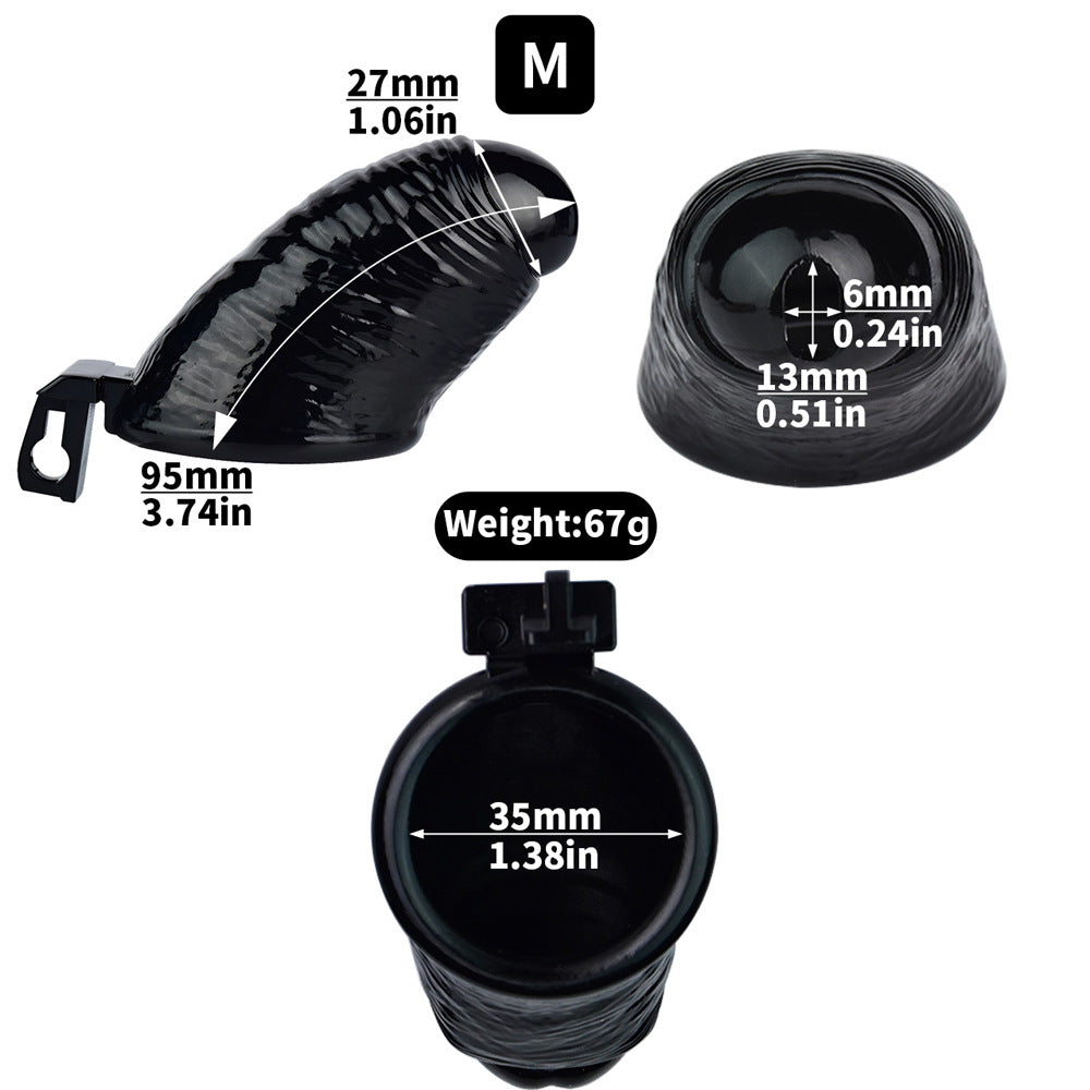 3D Printed Realistic Black Cock Cage Penis Sleeve