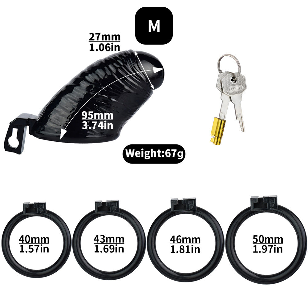 3D Printed Realistic Black Cock Cage Penis Sleeve