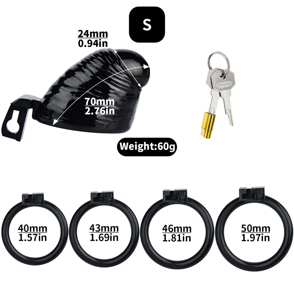 3D Printed Realistic Black Cock Cage Penis Sleeve