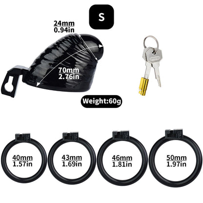 3D Printed Realistic Black Cock Cage Penis Sleeve