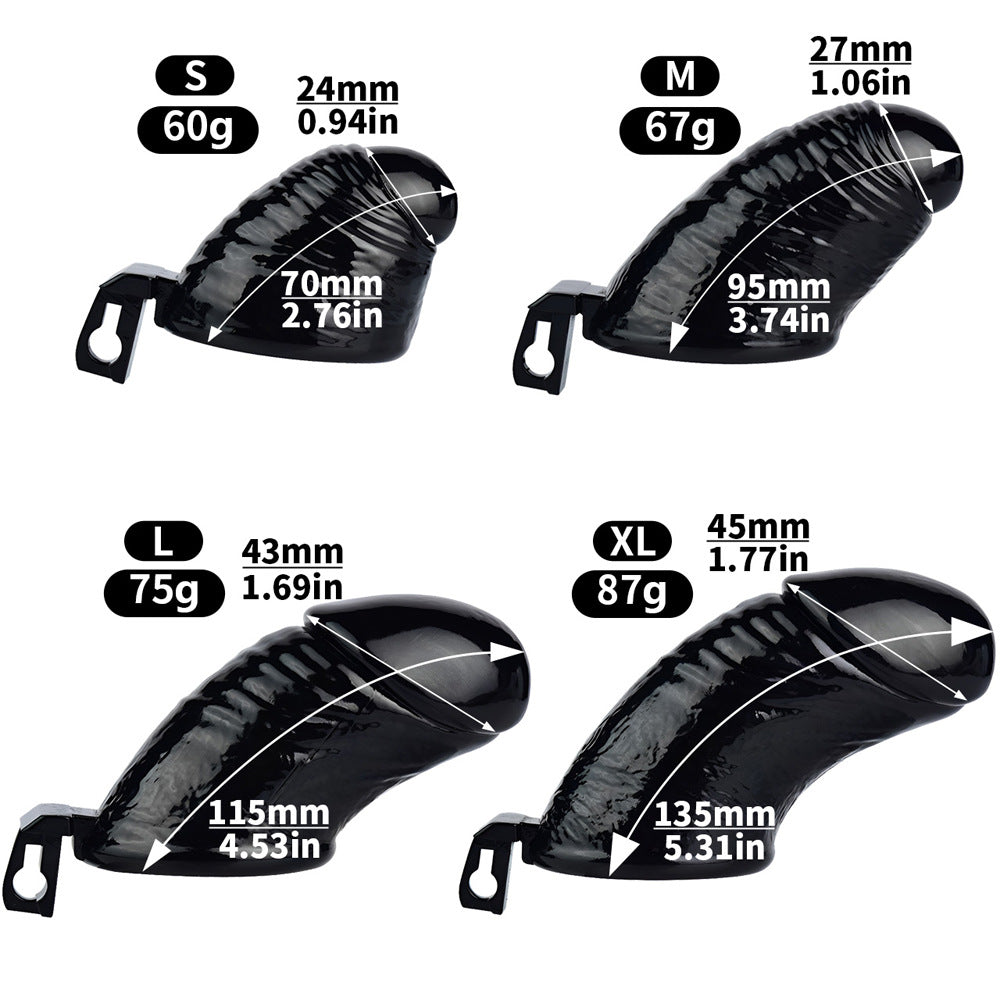 3D Printed Realistic Black Cock Cage Penis Sleeve