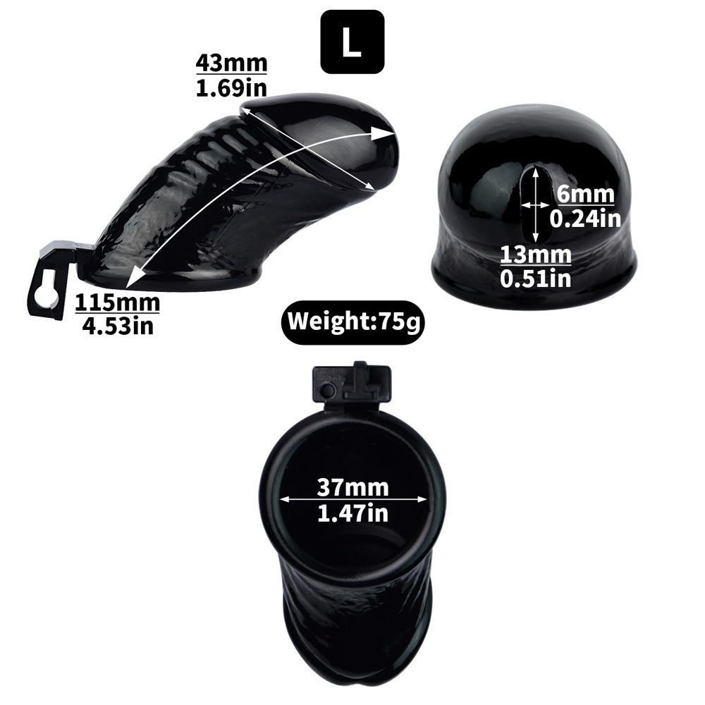 3D Printed Realistic Black Cock Cage Penis Sleeve