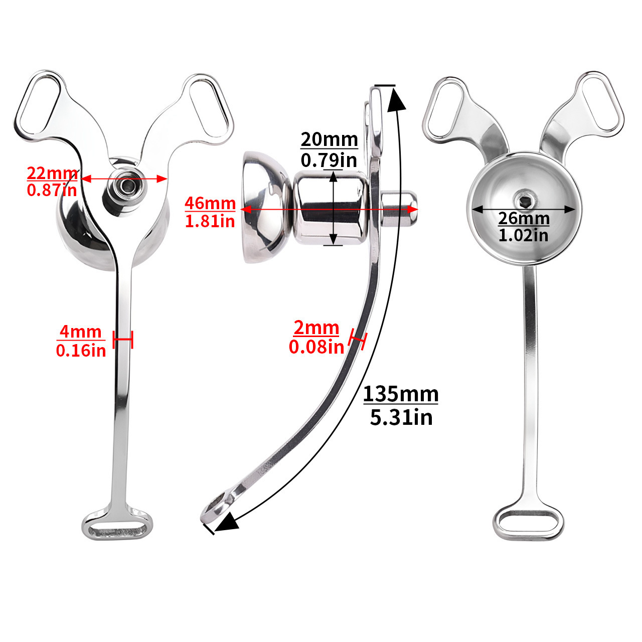 Inverted Chastity Cage Belt with Realistic Dildo Attachment