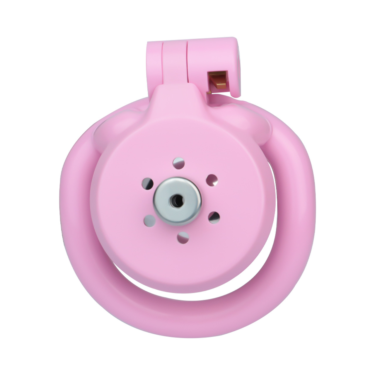 Flat Resin Chastity Cage with Inverted Plug & 4 Base Rings