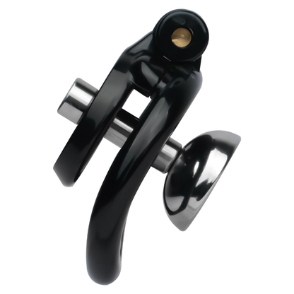 Flat Resin Chastity Cage with Inverted Plug & 4 Base Rings