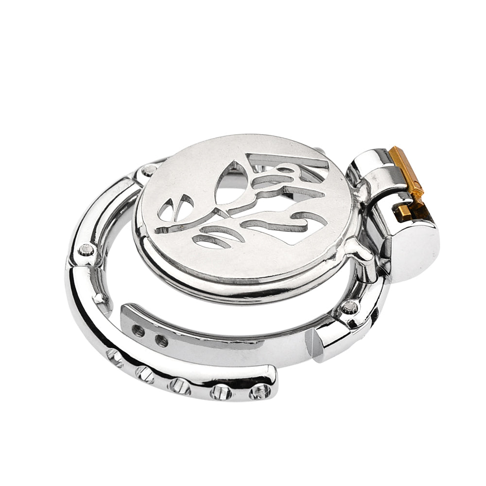rose-flat-adjustable-chastity-cage 1
