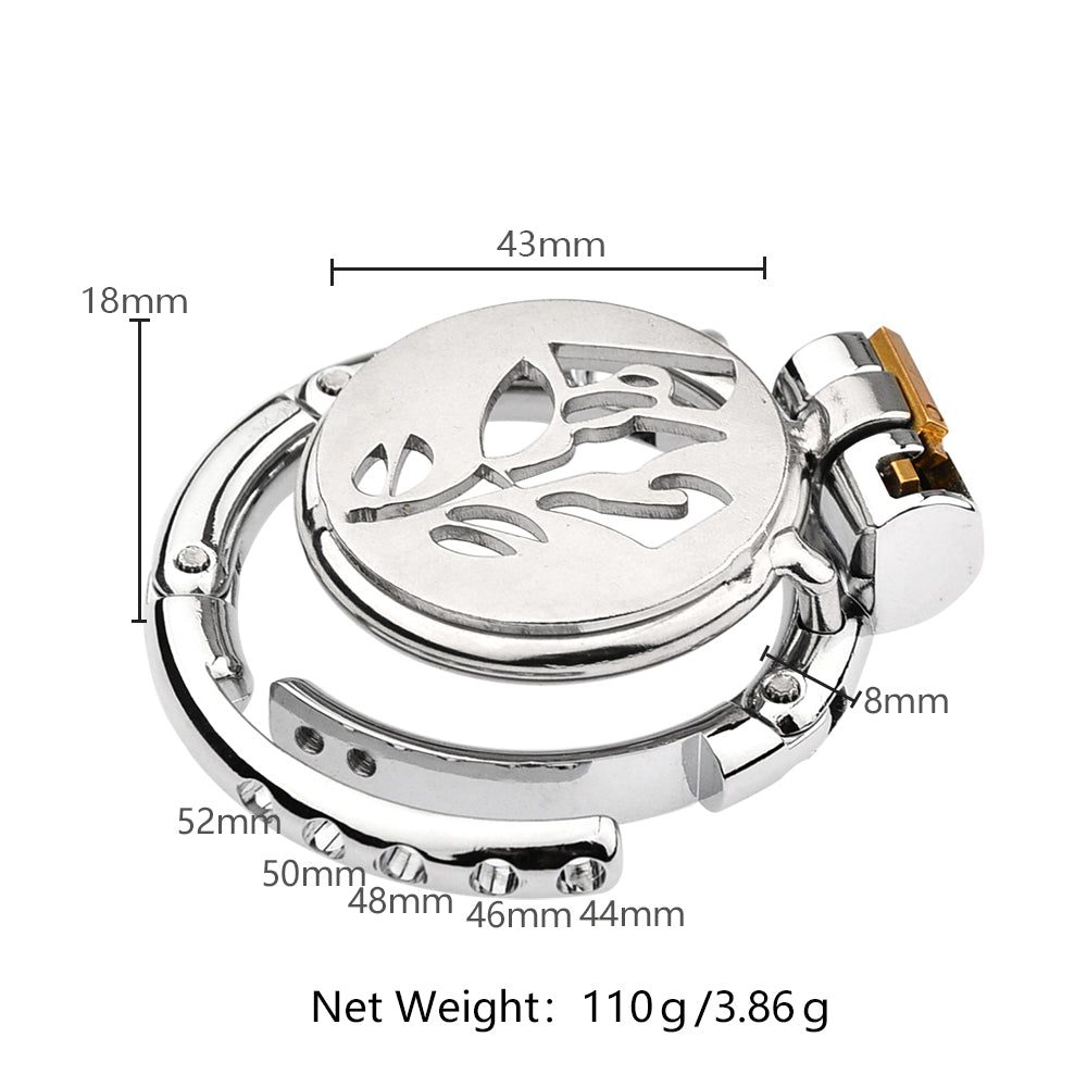 rose-flat-adjustable-chastity-cage 2
