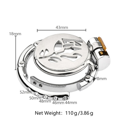 rose-flat-adjustable-chastity-cage 2