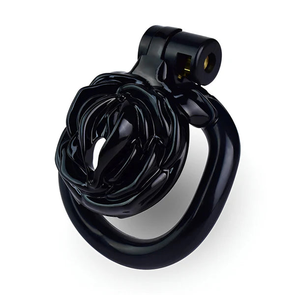 Rose Shaped Chastity Cage with 4 Penis Rings