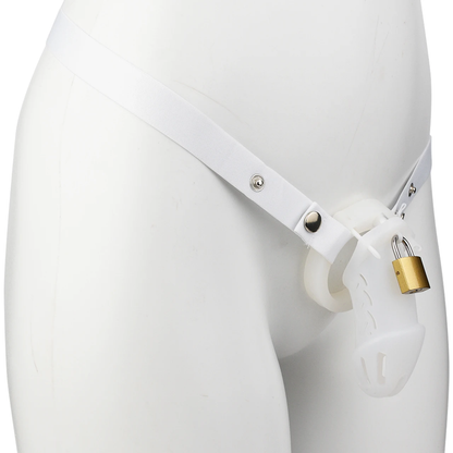 Comfort-Fit Silicone Chastity Cage with Nylon Waist Belt