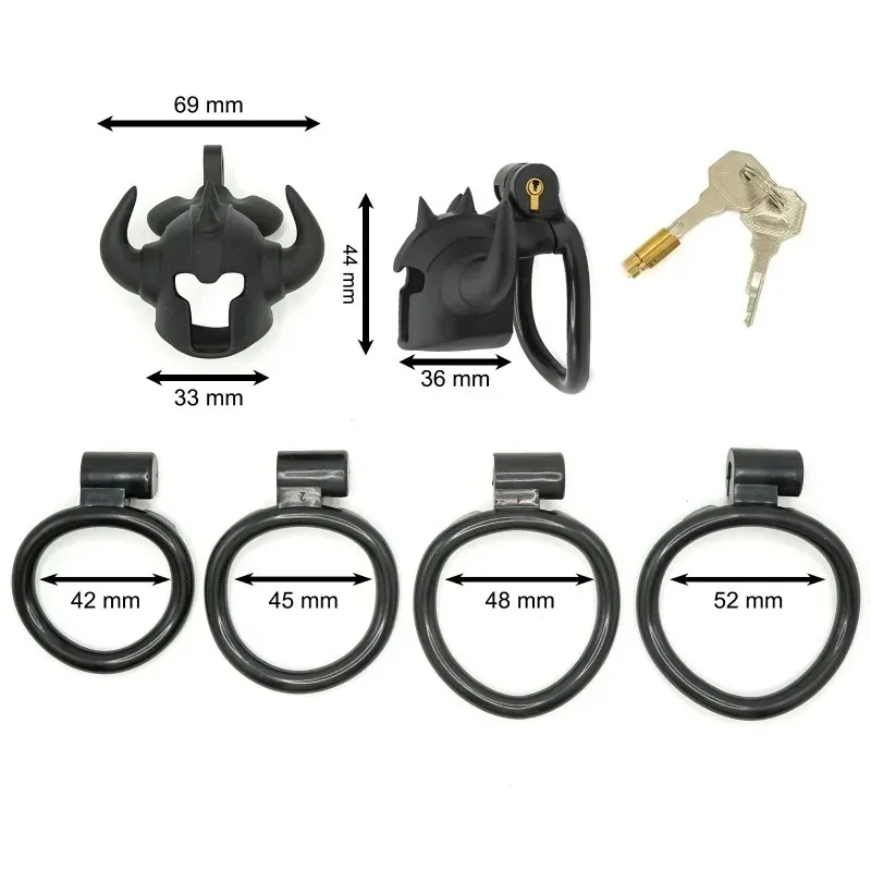 Bullhorn Sissy Chastity Cage