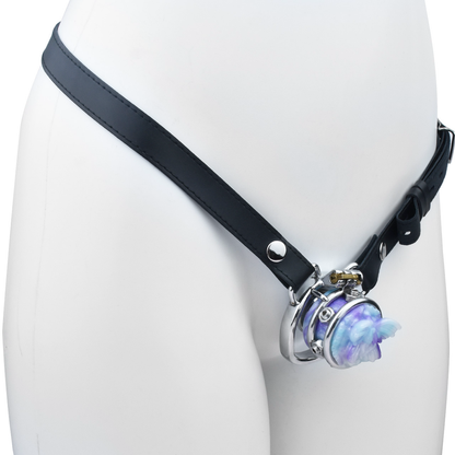 Sissy Inverted Chastity Cage with Silicone Butterfly