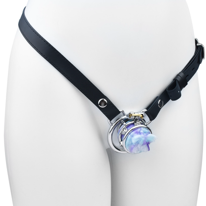 Sissy Inverted Chastity Cage with Silicone Butterfly