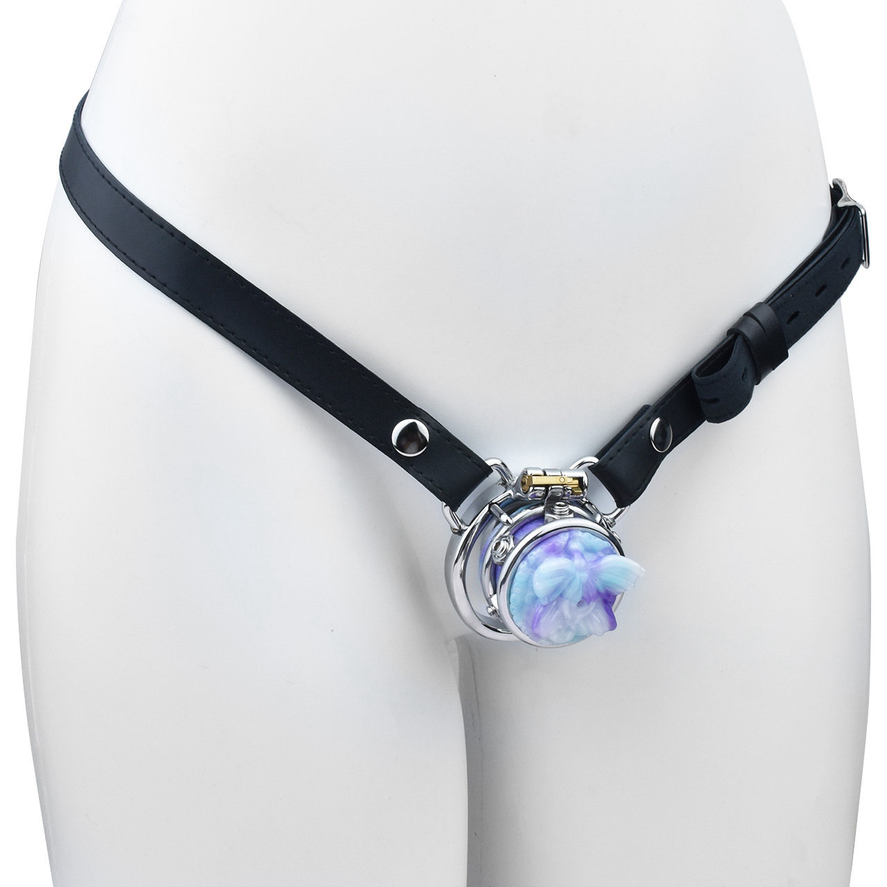 Sissy Inverted Chastity Cage with Silicone Butterfly