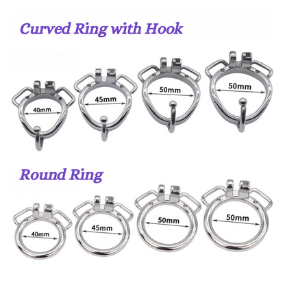 Sissy Inverted Chastity Cage with Silicone Butterfly