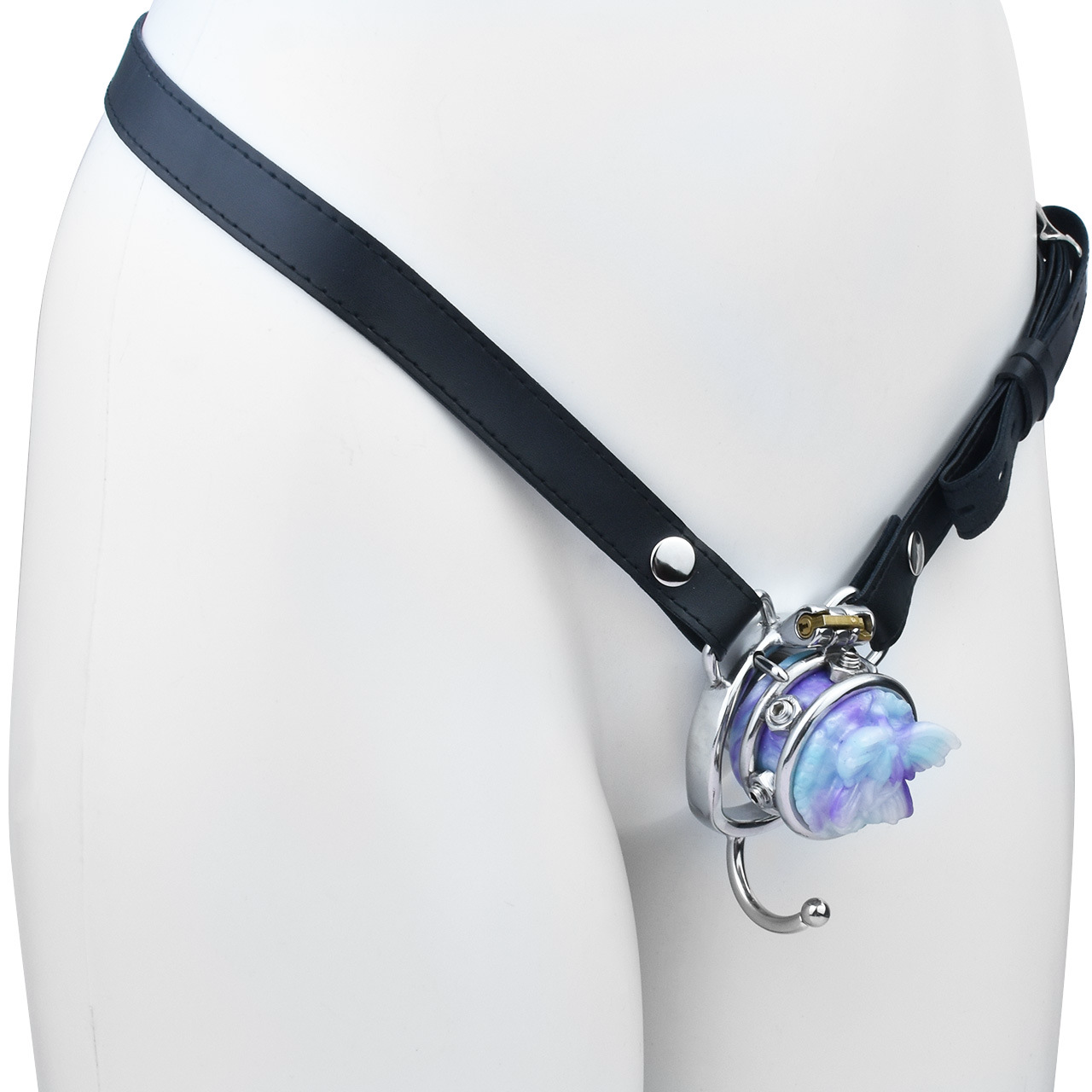 Sissy Inverted Chastity Cage with Silicone Butterfly