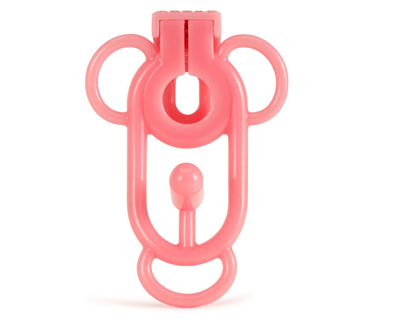 Inverted Sissy Chastity Clip - Pink/ White/ Clear