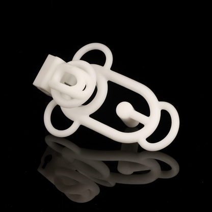 Inverted Sissy Chastity Clip - Pink/ White/ Clear