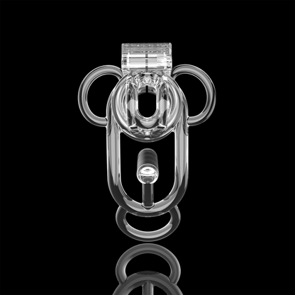 Inverted Sissy Chastity Clip - Pink/ White/ Clear