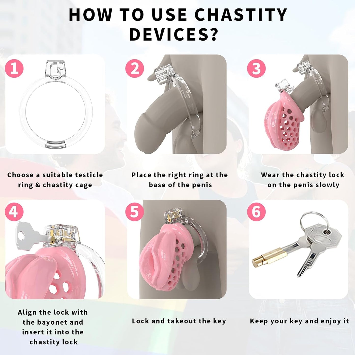 Silicone Sissy Chastity Cage