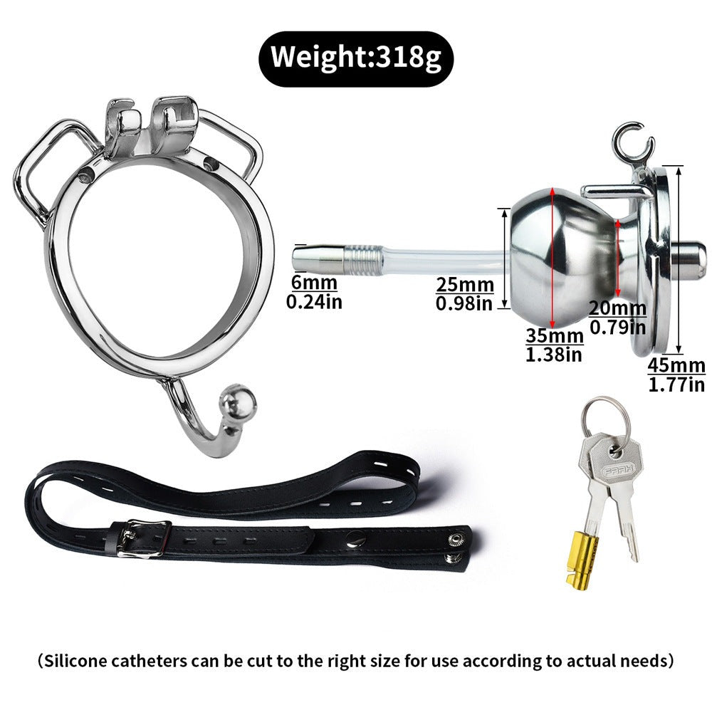 Butterfly Inverted Chastity Cage with Belt & Catheter