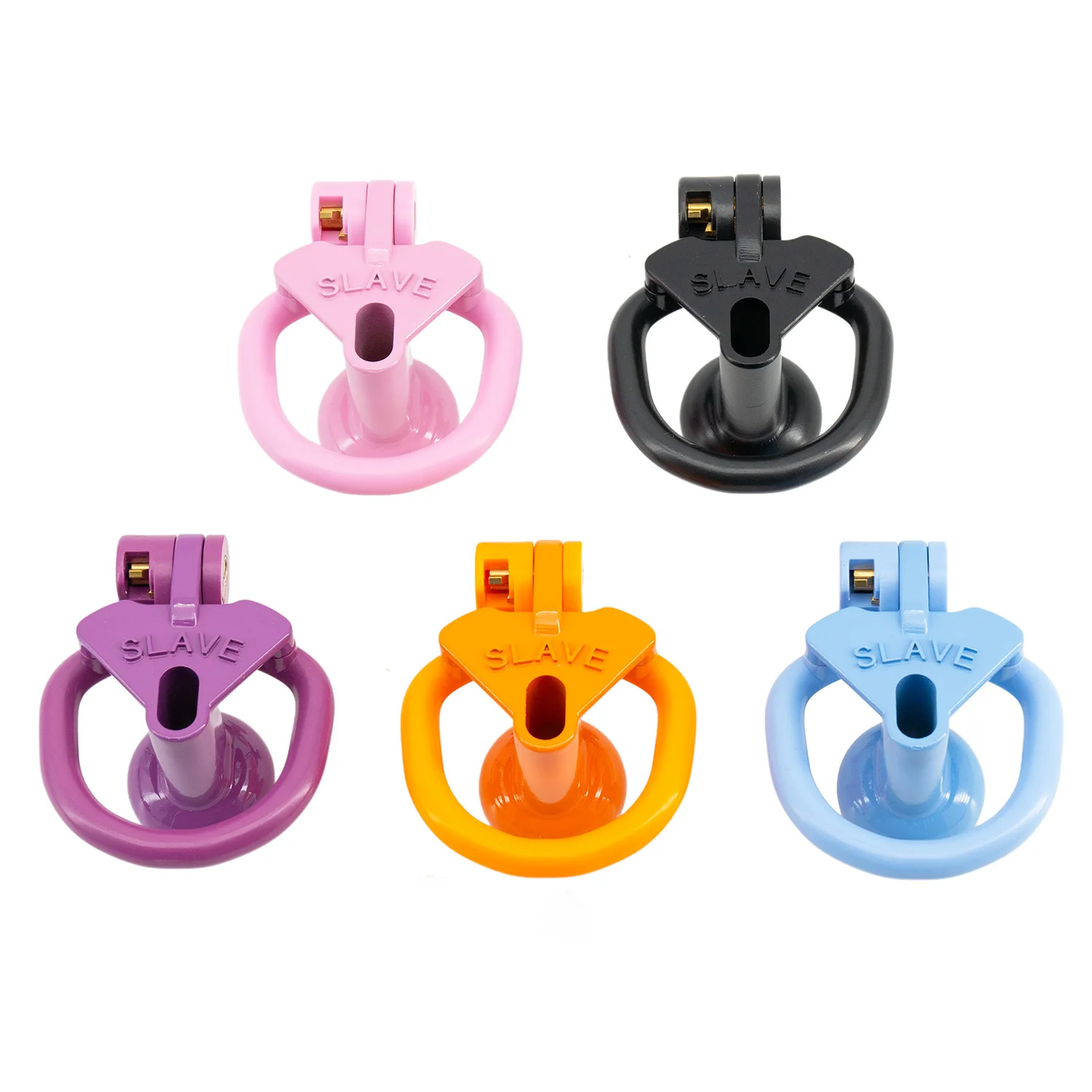 Plastic Small Inverted Chastity Cage with 4  Base Rings
